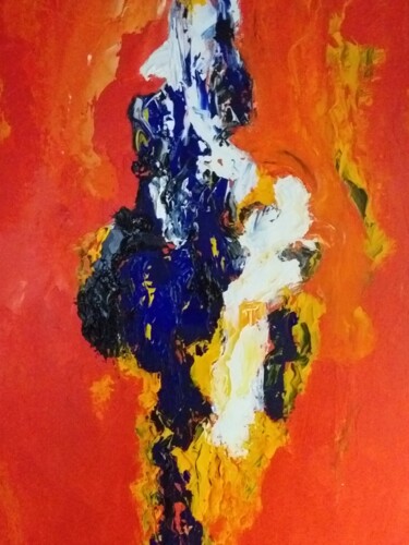 Картина под названием "Fuego" - Anne-Marie Mailliere, Подлинное произведение искусства, Акрил
