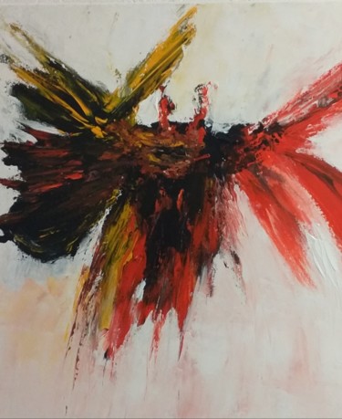 Painting titled "Flamenco" by Anne-Marie Mailliere, Original Artwork, Acrylic