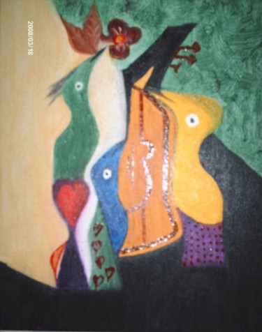 Pintura intitulada "Tradições" por Gal Castro, Obras de arte originais, Óleo