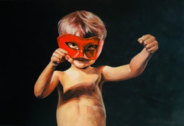 Peinture intitulée "Super héros" par Camille Auffray, Œuvre d'art originale, Acrylique