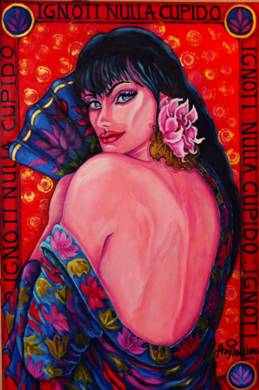 Painting titled ""THE TEMPTRESS"" by Amy Polling, Original Artwork, Oil