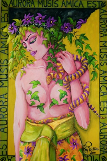 Painting titled ""MUSE OF PARADISE"" by Amy Polling, Original Artwork, Oil