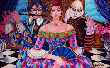 Painting titled ""COMMEDIA DELL'ARTE"" by Amy Polling, Original Artwork, Other