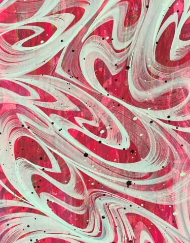 Рисунок под названием "Pink flow" - Ян Шаменков, Подлинное произведение искусства, Акрил