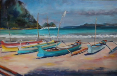 Painting titled "lombok.jpg" by An'So Bessières, Original Artwork, Oil