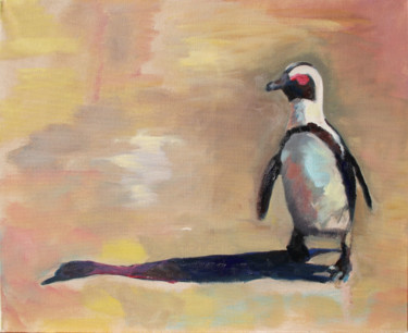 Peinture intitulée "un-pingouin.jpg" par An'So Bessières, Œuvre d'art originale, Huile