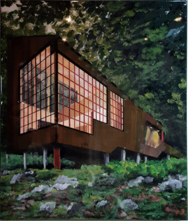 Картина под названием "The house of the gl…" - Ana Del Castillo Ibarrola, Подлинное произведение искусства, Акрил