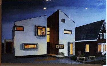 Schilderij getiteld "Michiel s house 2" door Ana Del Castillo Ibarrola, Origineel Kunstwerk, Acryl