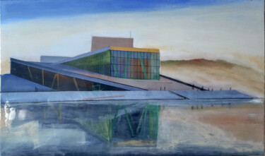 Pittura intitolato "Oslo opera house" da Ana Del Castillo Ibarrola, Opera d'arte originale, Acrilico