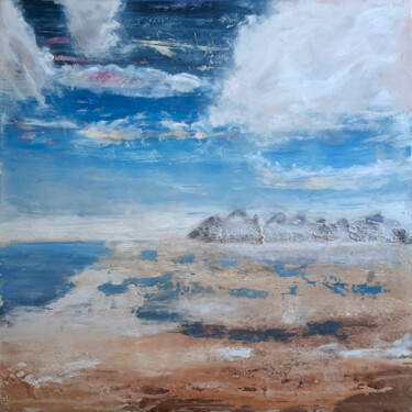 Painting titled "Iceland" by Ana Del Castillo Ibarrola, Original Artwork, Pigments