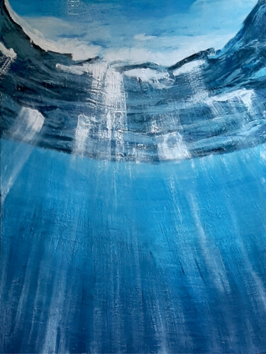 Peinture intitulée "Deep blue 1" par Ana Del Castillo Ibarrola, Œuvre d'art originale, Acrylique