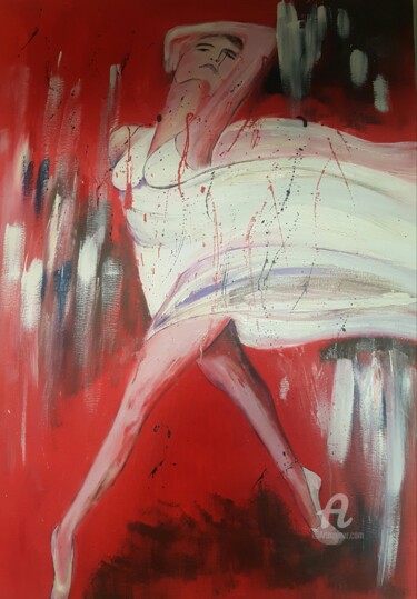 Картина под названием "Beatriz e sua paixão" - Ana Ferrarezzi, Подлинное произведение искусства, Масло
