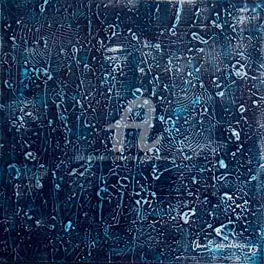 Painting titled "Univers blue 2 / Un…" by Ana Gonçalves, Original Artwork, Acrylic