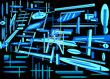 Grafika cyfrowa / sztuka generowana cyfrowo zatytułowany „Geometric2” autorstwa Ana Gonçalves, Oryginalna praca, Malarstwo c…