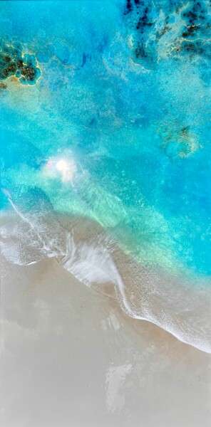 Картина под названием "A drop in the ocean" - Ana Hefco, Подлинное произведение искусства, Акрил Установлен на Деревянная ра…