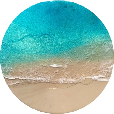 Картина под названием "Round ocean #65" - Ana Hefco, Подлинное произведение искусства, Акрил