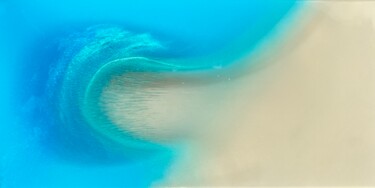 Картина под названием "Sand Bar" - Ana Hefco, Подлинное произведение искусства, Акрил Установлен на Деревянная рама для носи…