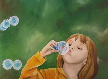 Pintura intitulada "Magic Bubbles" por Ana Isabel Neto, Obras de arte originais, Acrílico