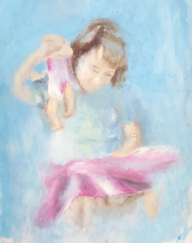 Painting titled "Big Sister" by Ana Isabel Neto, Original Artwork, Oil