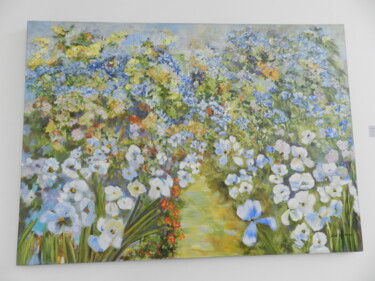 Pintura intitulada "Le Jardin en Fleurs." por Ana Isis Ribas, Obras de arte originais