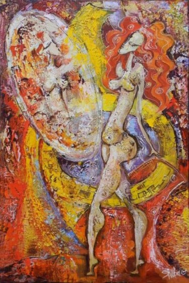 Painting titled "Отражение в зеркале" by Ana Ivancina, Original Artwork