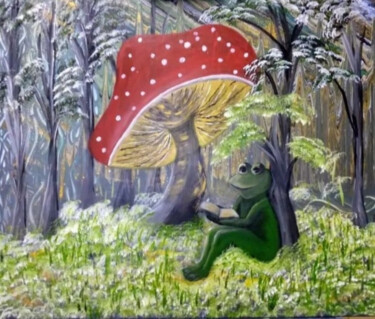 Pittura intitolato "Enchanted Florest" da Ana Kandsmar, Opera d'arte originale, Acrilico