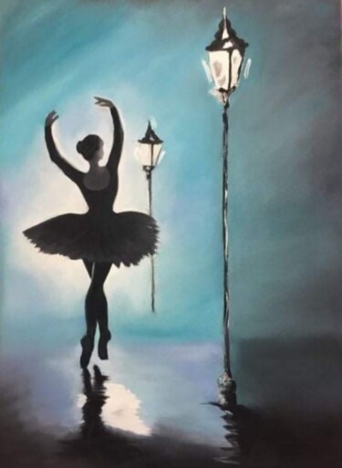 Painting titled "Ballet dancer" by Ana Kandsmar, Original Artwork, Acrylic
