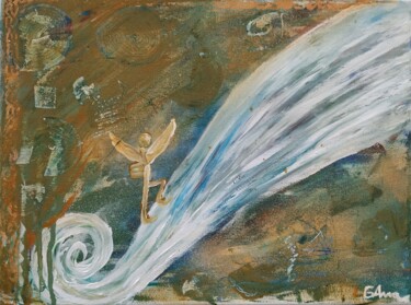 Painting titled "Freedom" by Ana Maria Guta, Original Artwork, Acrylic Mounted on Wood Stretcher frame