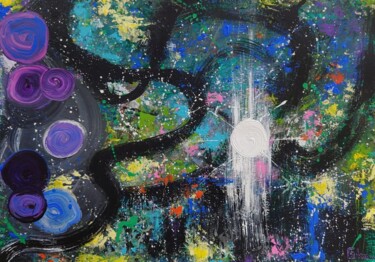 Painting titled "the soul labyrinth" by Ana Maria Guta, Original Artwork, Acrylic
