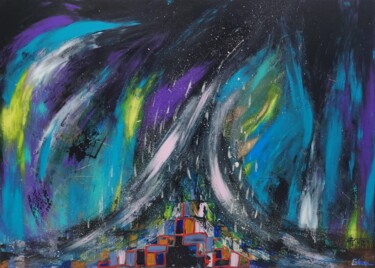 Painting titled "the abyss magic spa…" by Ana Maria Guta, Original Artwork, Acrylic
