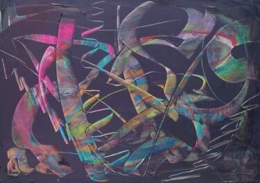 Peinture intitulée "entanglement" par Ana Maria Guta, Œuvre d'art originale, Acrylique