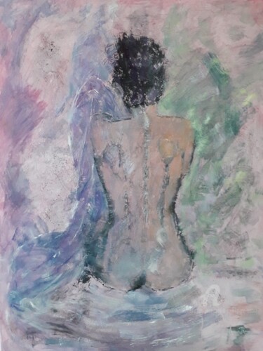 Malerei mit dem Titel "Sortie du bain" von Ana Maria Rodriguez (AnaRz), Original-Kunstwerk, Öl
