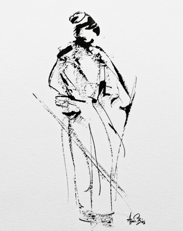 Drawing titled "365 14/01/2022" by Ana-Paula Bès, Original Artwork, Ink