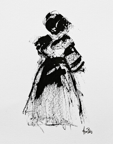 Drawing titled "365 15/01/2022" by Ana-Paula Bès, Original Artwork, Ink