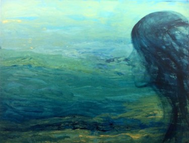Pintura intitulada "E o mar" por Ana Lima, Obras de arte originais, Acrílico