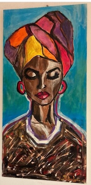 Pintura intitulada "AFRICA ( un sueño d…" por Ana Petra León, Obras de arte originais, Acrílico
