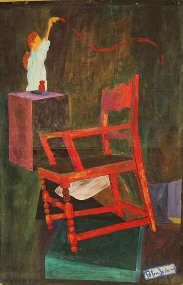 Painting titled "PIDE UN DESEO" by Ana Petra León, Original Artwork, Oil