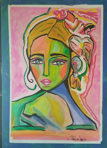 Painting titled "FADO ( un amor)" by Ana Petra León, Original Artwork, Acrylic Mounted on Wood Stretcher frame