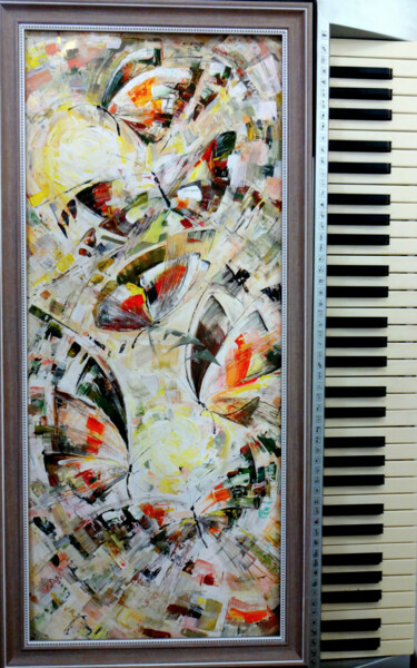 Pittura intitolato "Бабочки" da Alena Kovtun, Opera d'arte originale, Gouache Montato su artwork_cat.