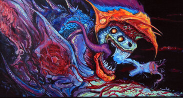 Pintura intitulada "«hyper beast»" por Alena Kovtun, Obras de arte originais, Óleo