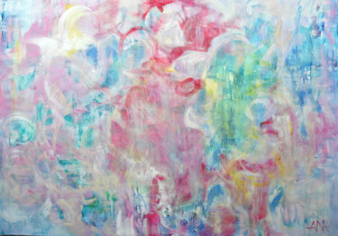 Painting titled "The sun dances in t…" by Ana Smarz, Original Artwork, Acrylic Mounted on Wood Panel