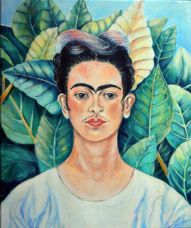 Painting titled "Frida" by Ana Smarz, Original Artwork, Acrylic
