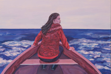 Painting titled "Horizon" by Anna Sobkowiak, Original Artwork, Acrylic