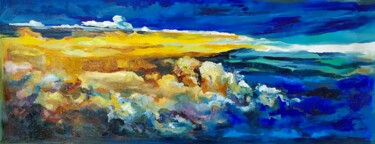 Pintura titulada "Corner in the sky" por Asavei, Obra de arte original, Oleo Montado en Bastidor de camilla de madera