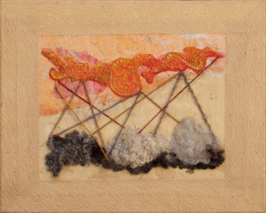 Collages titulada "De hilos y lanas" por Ana María Beaulieu, Obra de arte original, Collages