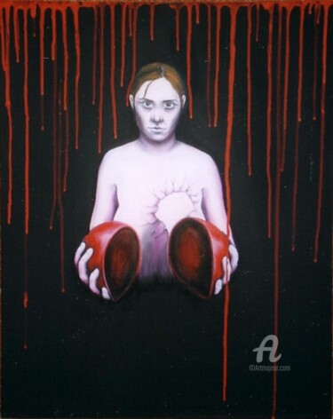 Pintura titulada "Il vuoto nel cuore" por Maria Anabel Rauber, Obra de arte original, Oleo