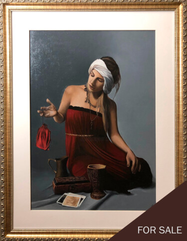 Pittura intitolato "La Peregrina" da Anabella Silvia Chalu, Opera d'arte originale, Olio Montato su Altro pannello rigido