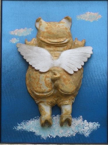 Sculpture titled "Flying pig 3" by Ana Carolina Moreno, Original Artwork