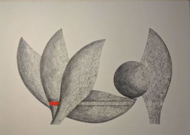 Tekening getiteld "Leaves" door Ana Colombo, Origineel Kunstwerk, Aquarel