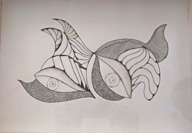 Drawing titled "Eyes" by Ana Colombo, Original Artwork, Ink